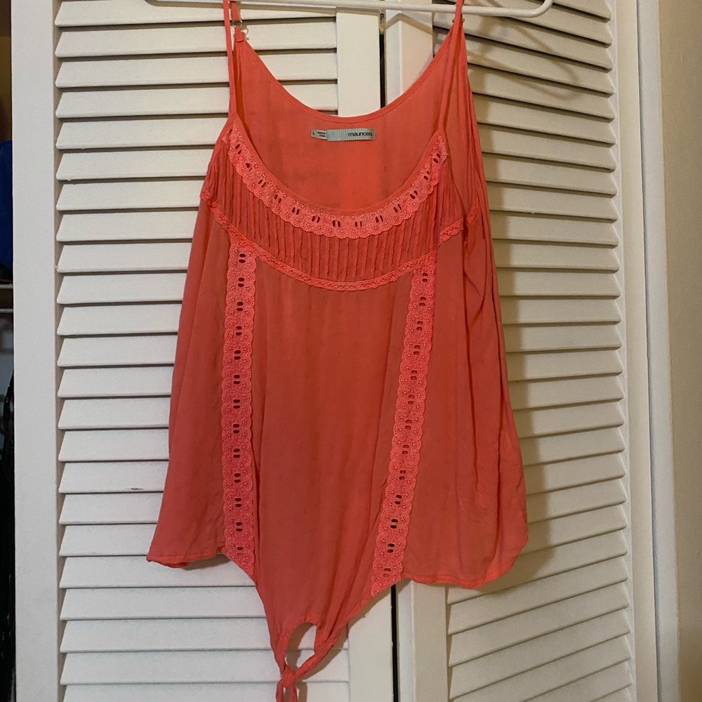 Maurices front tie tank top